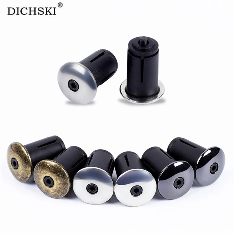 

DICHSKI 1 Pair Bike Grip Handle Bar End Aluminium Alloy MTB Handlebar Metal Waterproof Cover Plug Fixed Cap Tool Accessories