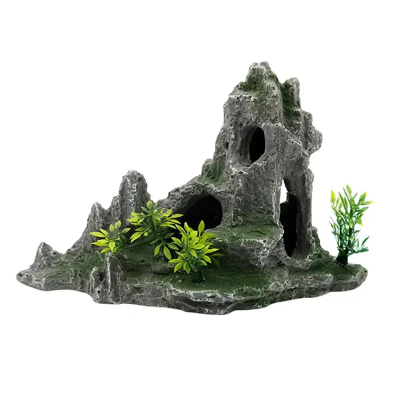 1 шт. орнамент Творческий искусственный Смола горный Декор скала Пейзаж пик для
