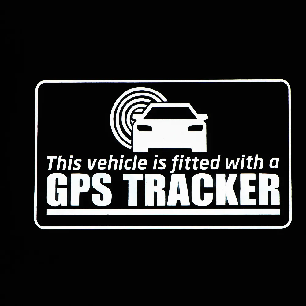 

This Car Is Equipped with GPS Tracker Decals Fashion Body Decoration PVC Waterproof Stickers 22*13CM