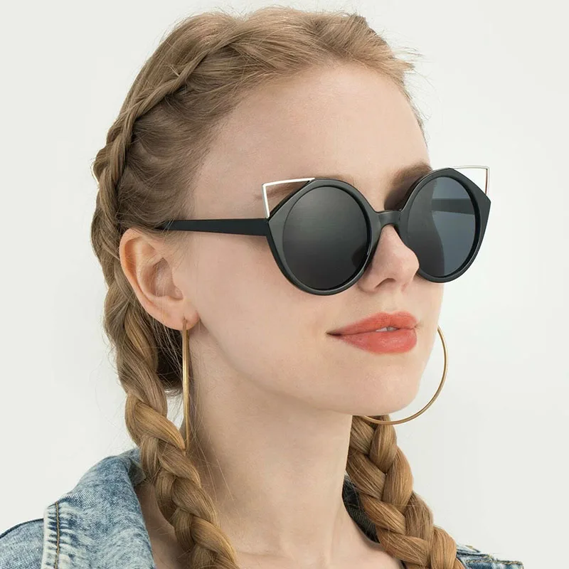 

Женские солнцезащитные очки «кошачий глаз», оправа из поликарбоната с покрытием