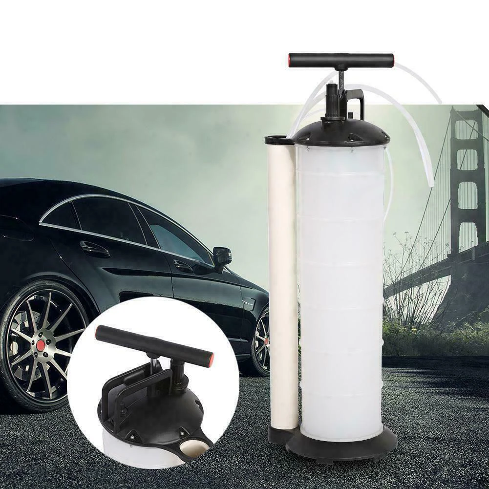 

7L Engine Oil Fuel Extractor Pump Manual Suction Vacuum Petrol Fluid Transfer Pump Tank with 4 different size extraction tube
