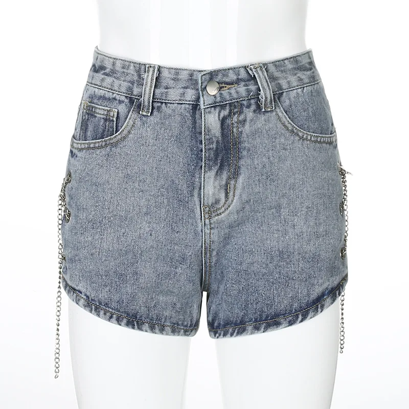 

Summer ladies shorts 2020 summer new women's side chain sexy split denim shorts jeans woman womens clothing