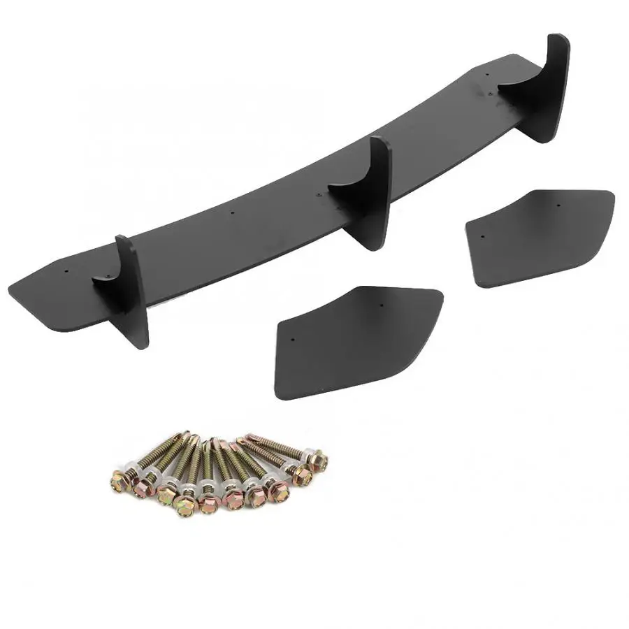 Матовый черный Автомобильный диффузор для заднего бампера с боковыми