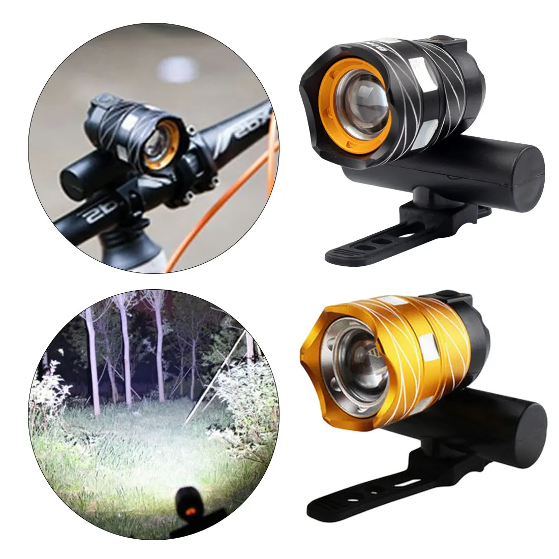 Светодиодный велосипедный фонарь T6 передсветильник свет уличный с зарядкой