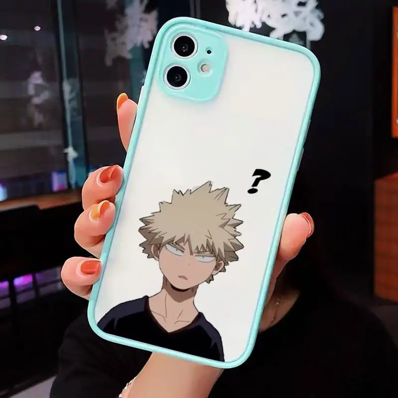 

my hero academia Phone Case Matte For iPhone 12 Mini 11 Pro XR XS Max 7 8 Plus X Hard PC Back Cover