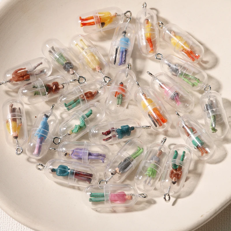 

Прозрачные капсульные висячие серьги «сделай сам» в виде злодея, небольшого цвета, подвеска в виде арабского злодея, ювелирные материалы, о...