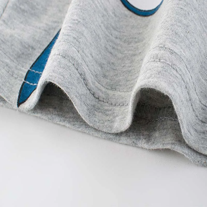 

Children Clothes Baby Boys Animal Printing T Shirt Cotton Gray Short Sleeve T-shirt Kid Boys Casual Cute Tee 2-10 Years Old