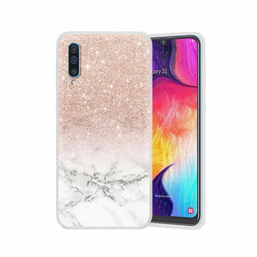 

Phone Case for Samsung A51 A71 A21s Funda For Galaxy A31 A41 A11 M31 M30s M51 Soft Tpu Matte Cover Sac Rose Gold Pink Glitter