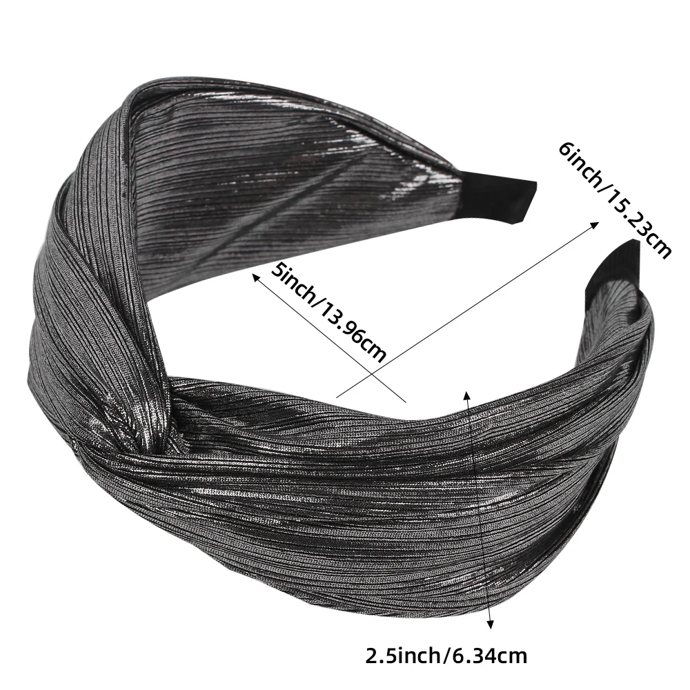 

1 Pc Solid Color Hair Bands For Women Ladies Girls Silky Wide Side Knotted Hairband Baffle Hair Band Accessories
