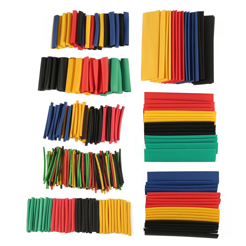 

328Pcs/pack Heat Shrink Tubing Polyolefin Assorted Insulation Shrinkable Tube Set Sleeving Wrap Wire Car Electrical Cable