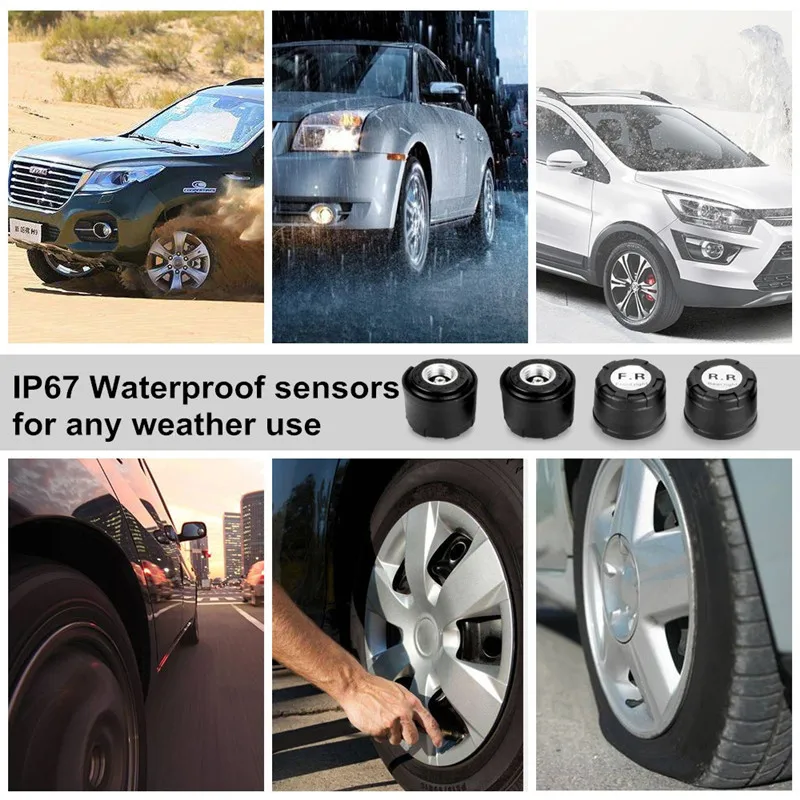 Датчик давления в шинах Jansite беспроводной прибор для контроля с солнечной