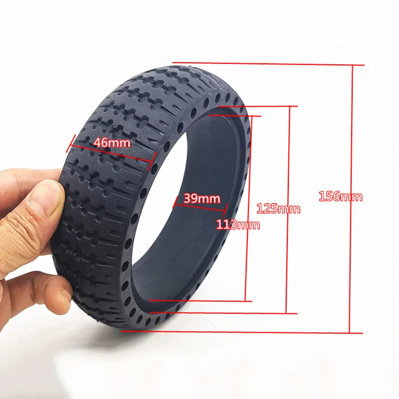 

6.5" Tyre For Electric Scooter E-Bike Rubber Solid Tube Tire Wheel Spare Parts