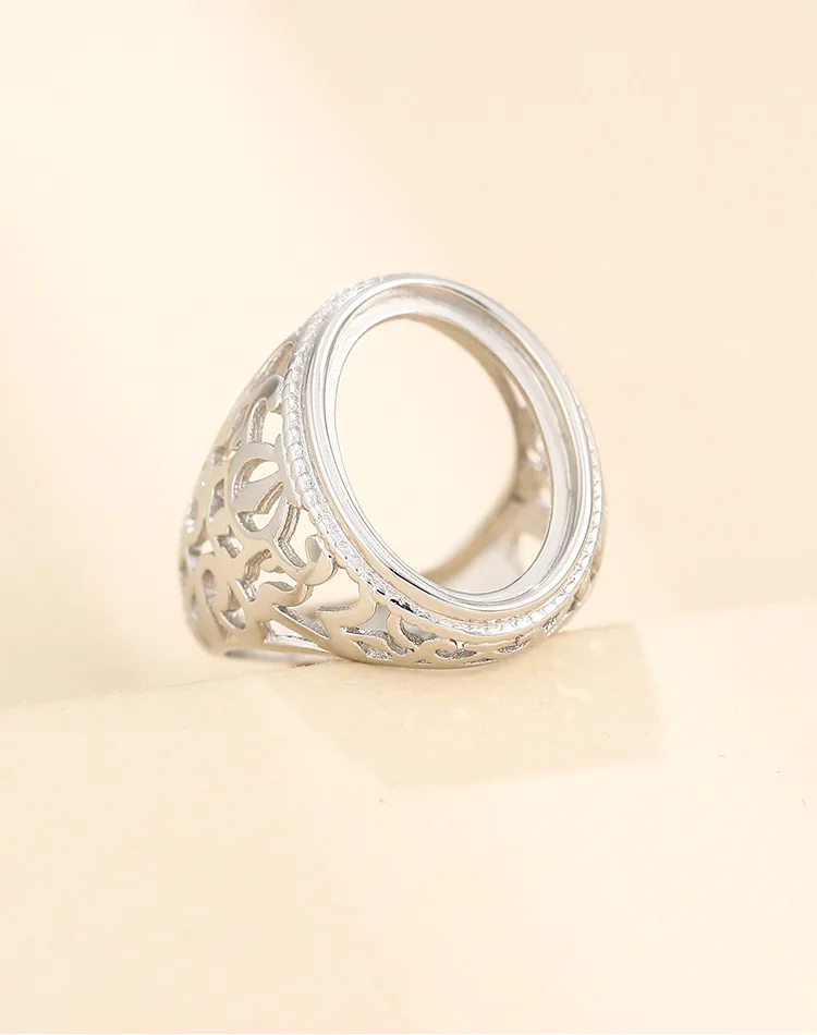 Основание с полуободковым креплением серебристого цвета основа для мужских