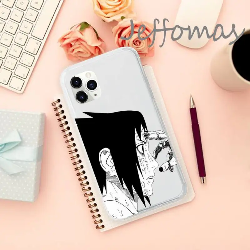 

Anime Naruto Uchiha Itachi Kakashi Phone Case Transparent soft For iphone 5 5s 5c se 6 6s 7 8 11 12 plus mini x xs xr pro max