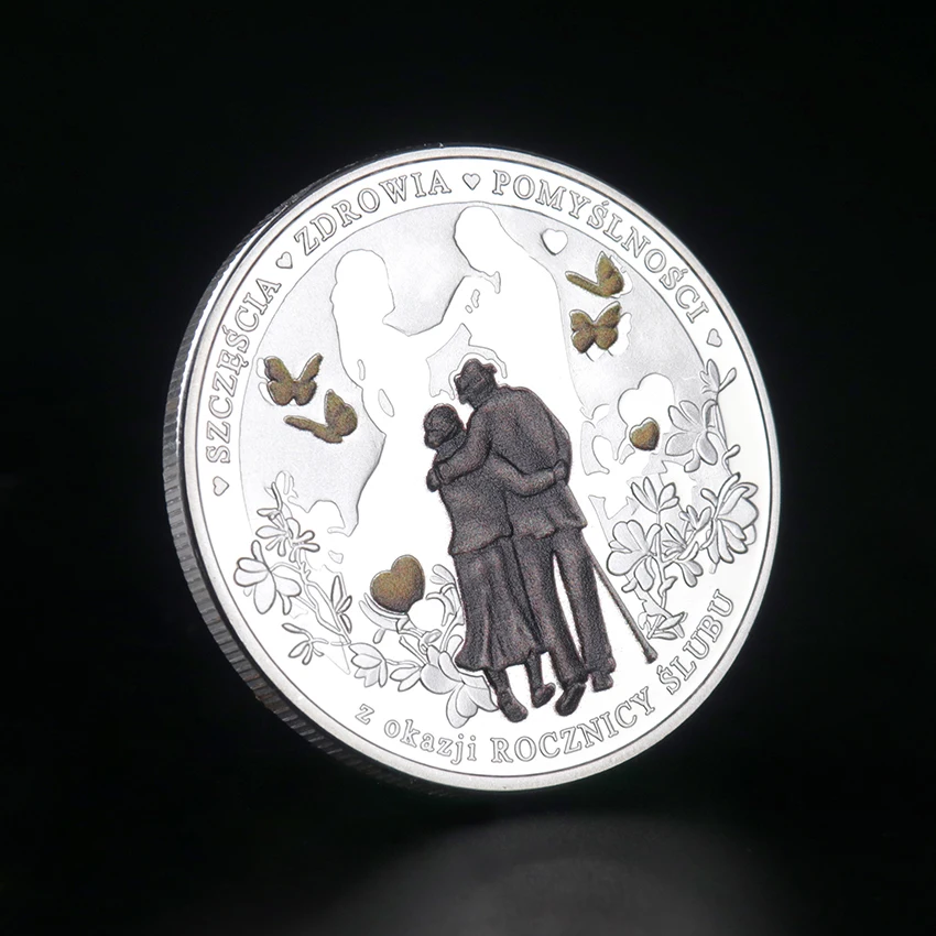 

REPLICA Forever Love Commemorative Coin Romantic Lucky Wedding Anniversary Gift Gifts Happiness Forever