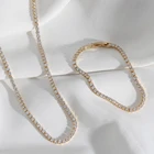 Blingbling милое романтическое Кристальное Золотое теннисное ожерелье-чокер корейская мода женское минималистичное Кристальное ожерелье для вечеринок