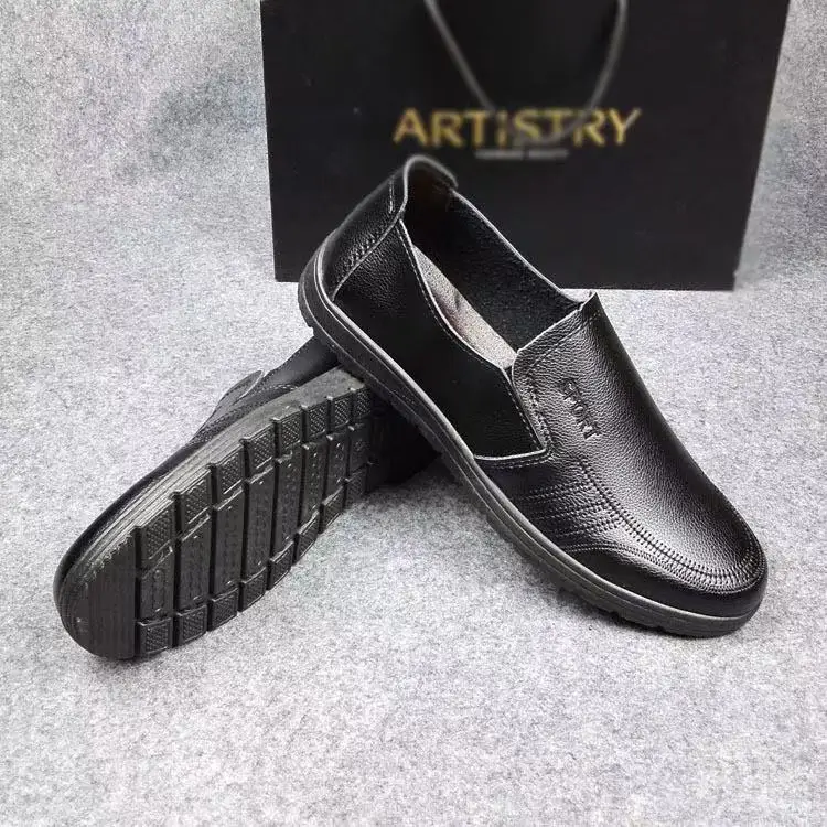 

Men's casual leather shoes, soft sole, non-slip fashion business shoes, comfortable men's sneakers