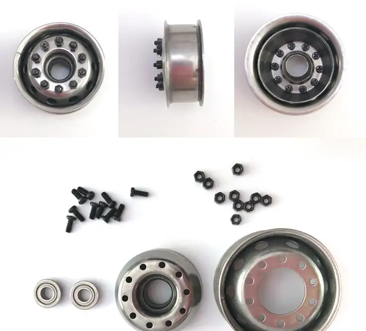 Резиновые шины и диски 1 шт. для 1/24 масштабе Радиоуправляемый трактор Тамия