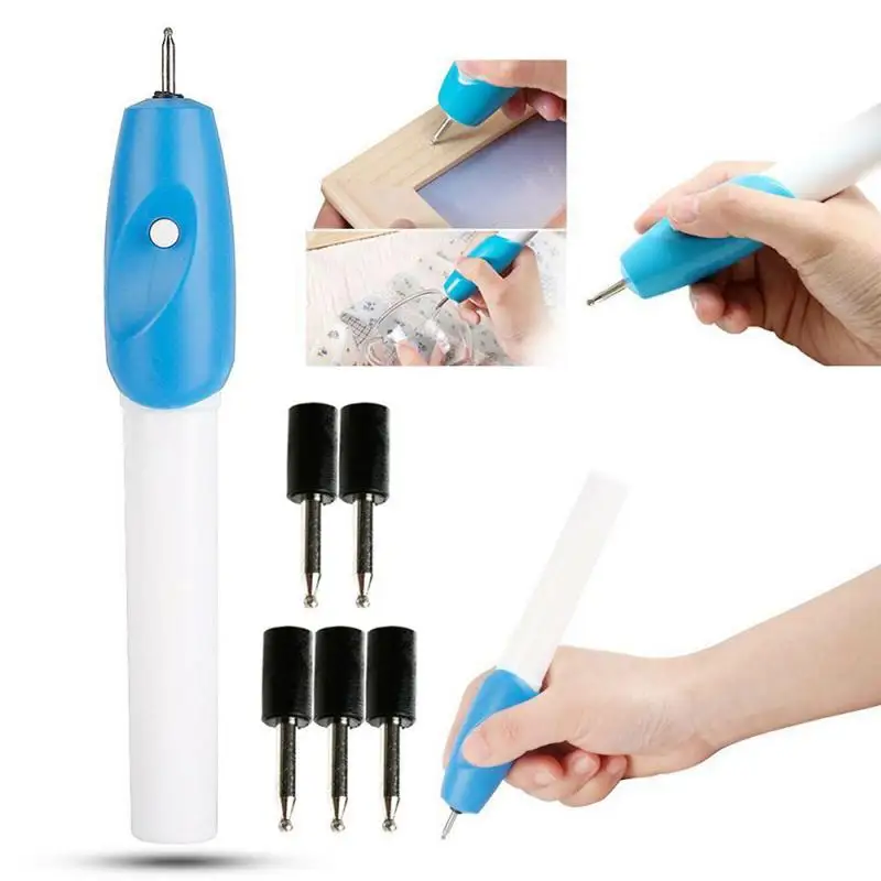 Портативный гравировальная Ручка Электрический кожи Крейзи Хорс-ручка для