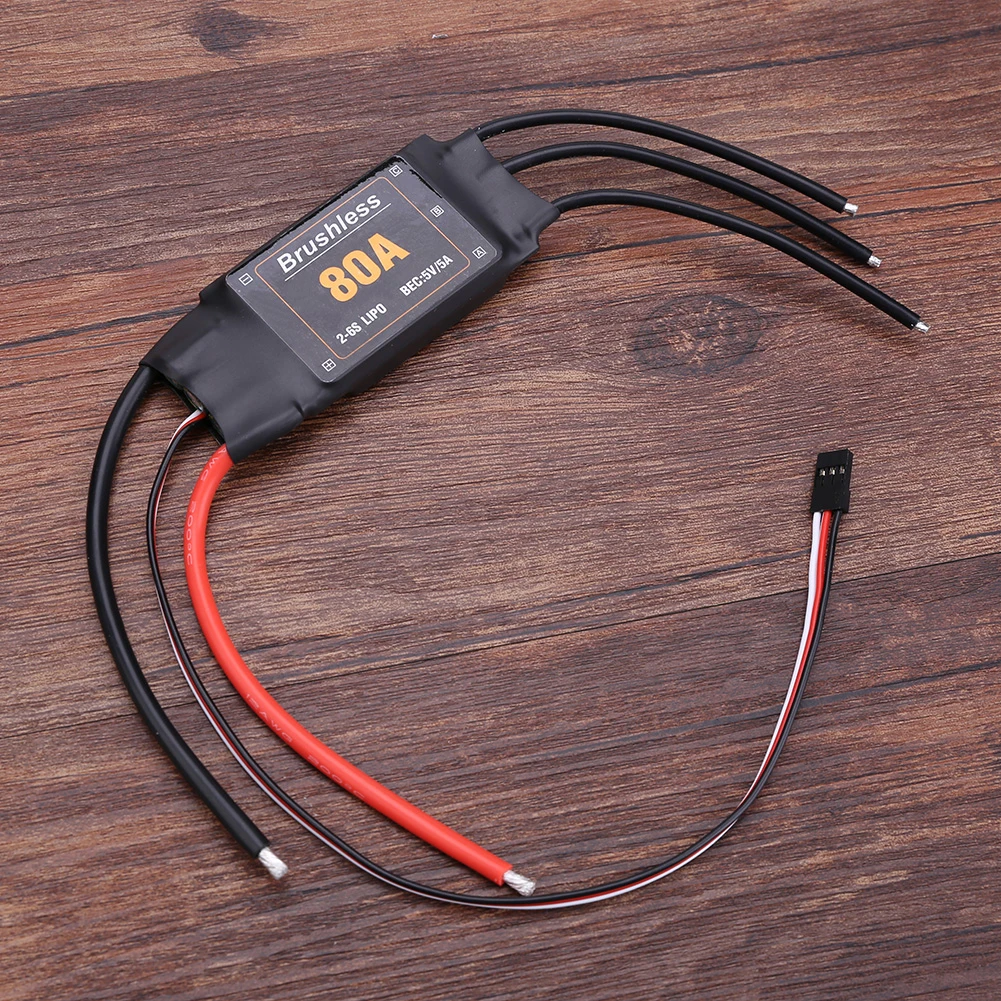 Легко наносить 80A бесщеточный ESC прочные детали практичный регулятор скорости