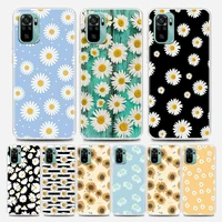 vintage flower little daisy clear phone case for xiaomi mi 11 10 10t note 10 mi 9 se mi 11t pro poco x2 m3 f3 x3 m4 soft silicon