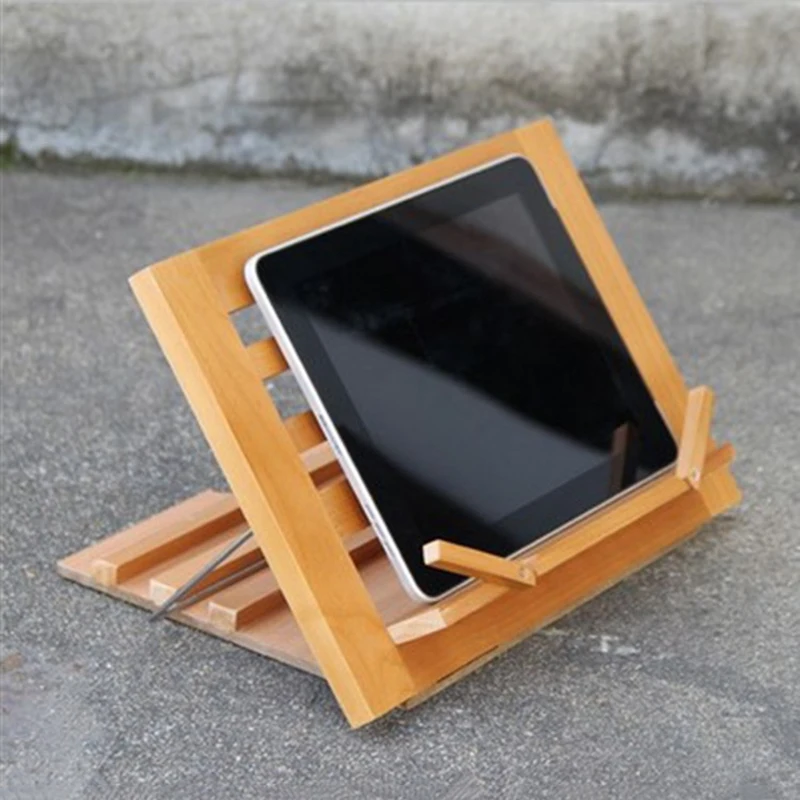 Складная деревянная полка для рецептов регулируемая книжная подставка чтения