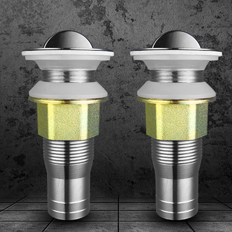 

Stainless Steel Click Slotted Basin Sink Tap 1Pc Drain Bath Overflow Hole Push Button Pop Up Clack Waste Plug Button Pop Up Plug