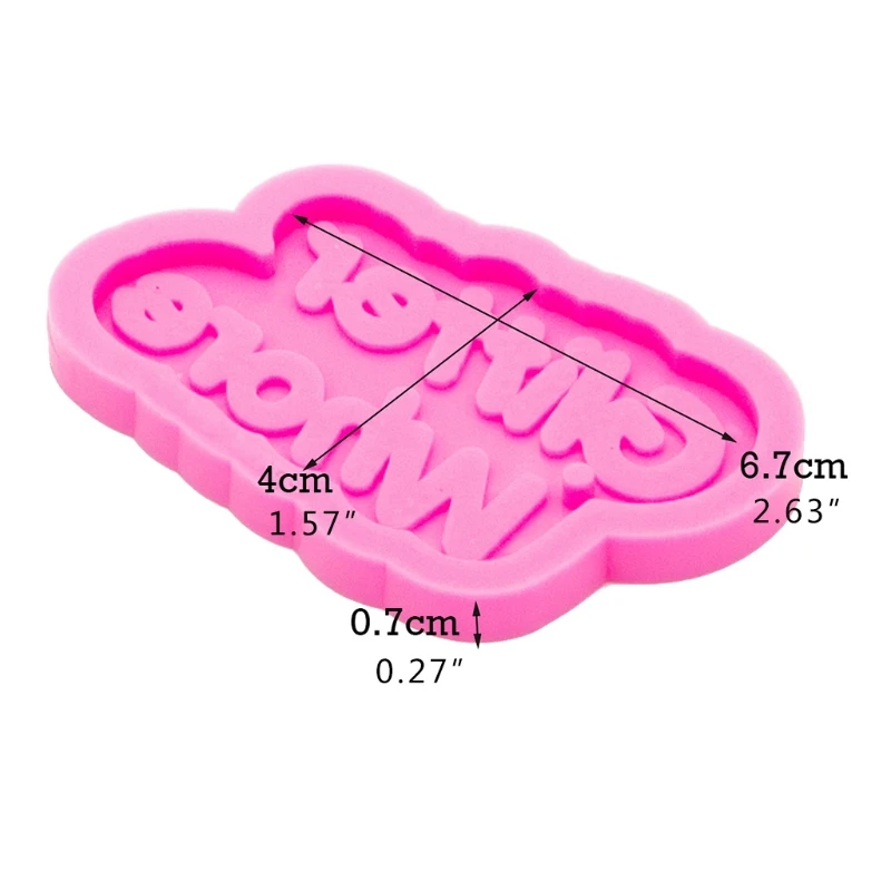 

Keychain Epoxy Resin Mold Shiny Letter Form Keyring Pendant Casting Silicone Mould DIY Crafts Decoration Jewelry Making Tool