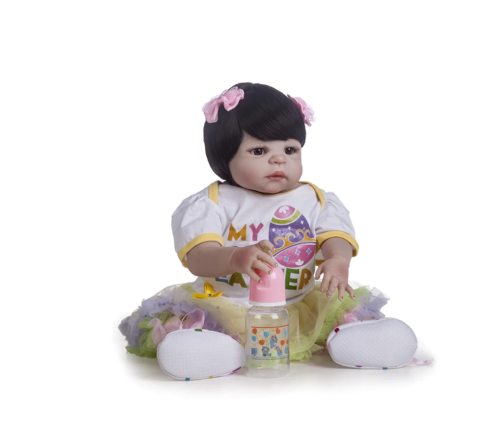 55 см полностью силиконовая кукла Реборн игрушка для новорожденного принцесса