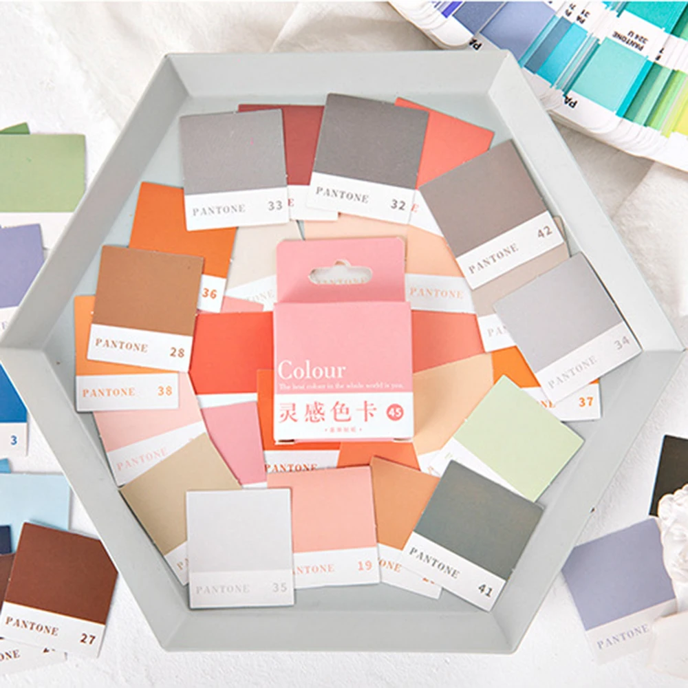 

45 шт./упак. вдохновение Цвет карты серии Kawaii милые Стикеры пользовательские Стикеры s дневник канцелярские принадлежности