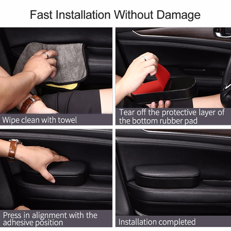 

Anti Slip Mat Storage Box Adjustable Car Elbow Support Left Hand Armrest Support Anti-fatigue For Travel Rest Support