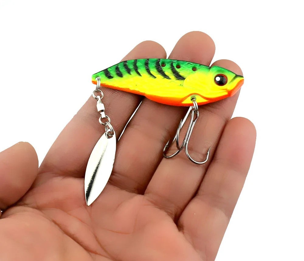 1 шт. набор рыболовных приманок ложка металлическая VIB блестки рыба жесткая