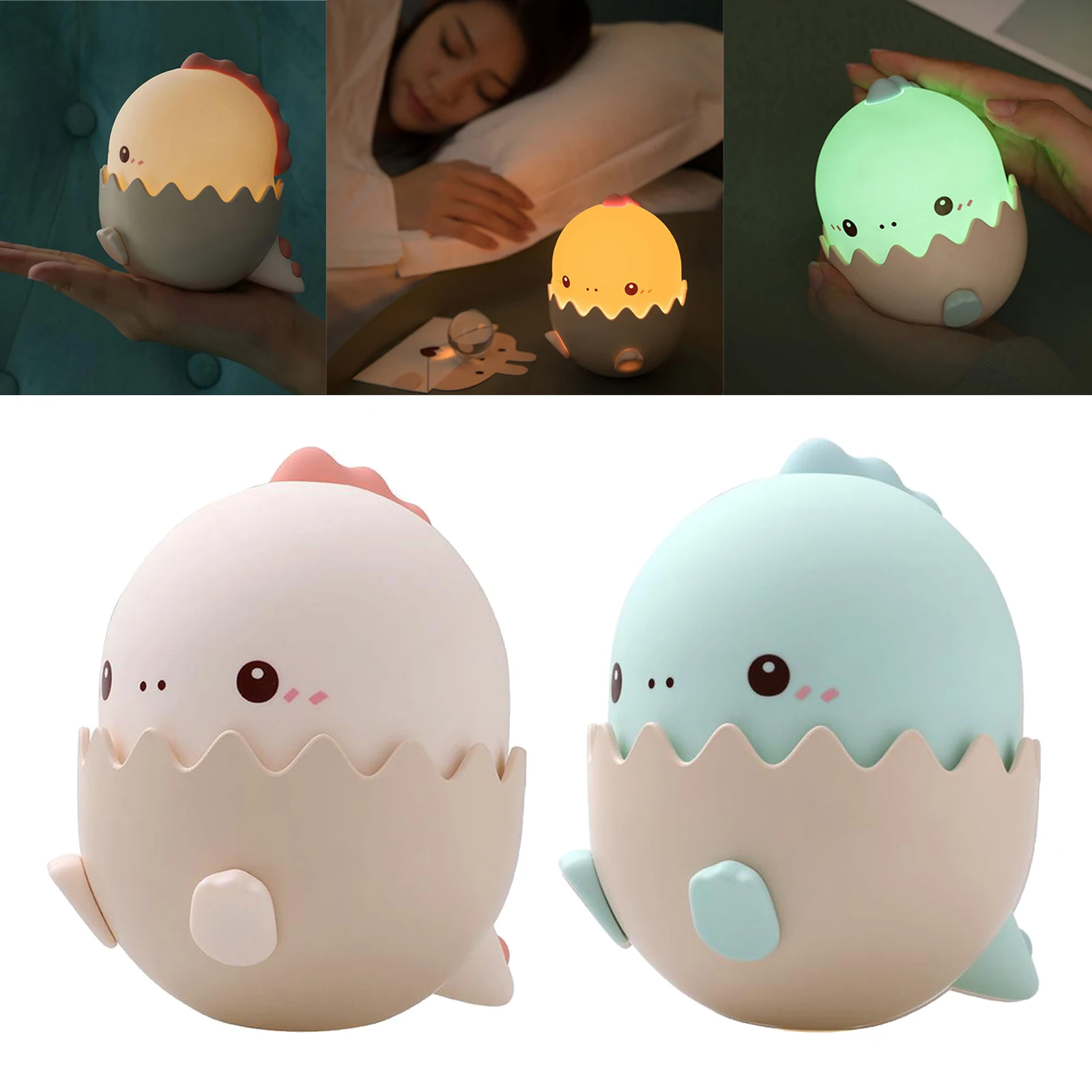 

Dinosaur Night Light LED Dinosaur Lamp Touch Sensor Bedside Table Bedroom