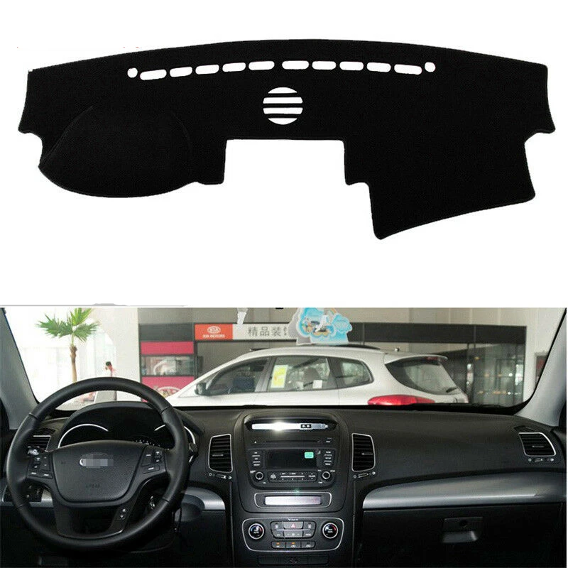 

Нескользящий черный чехол на переднюю панель автомобиля для Kia Sorento 2013-2014