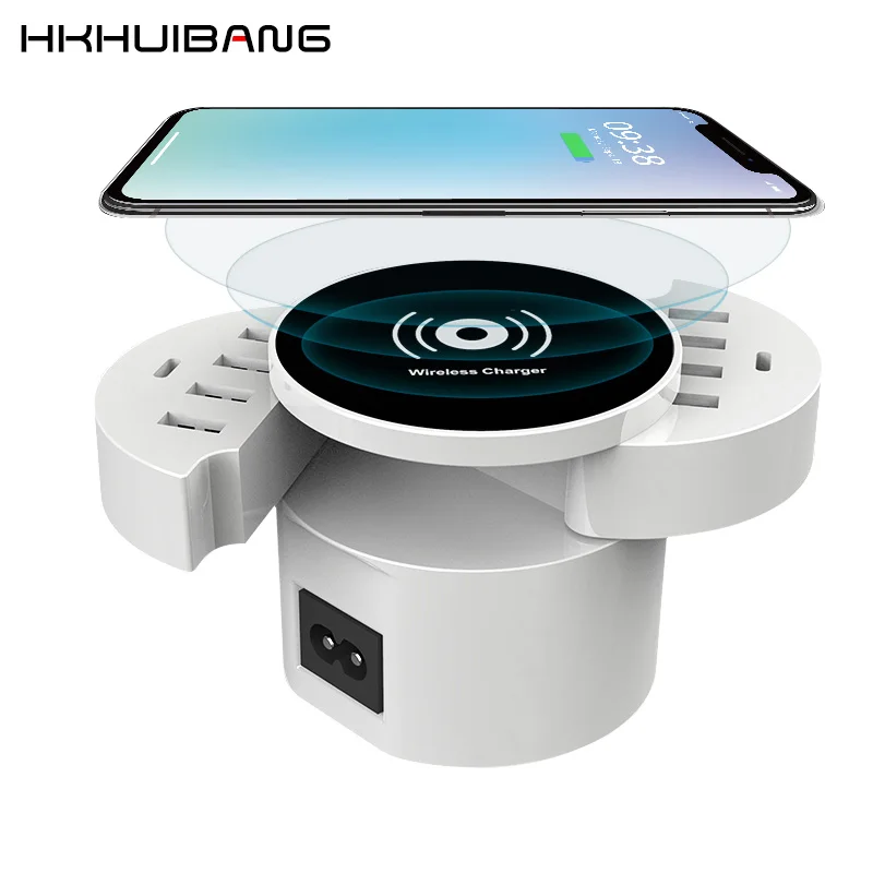 Беспроводное зарядное устройство HKHUIBANG Qi 8 портов Usb типа C станция концентратора