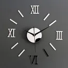 Настенные часы в винтажном стиле, элегантные цифровые украшения сделай сам с римскими цифрами, наклейки для дома, искусства, гостиной, офиса