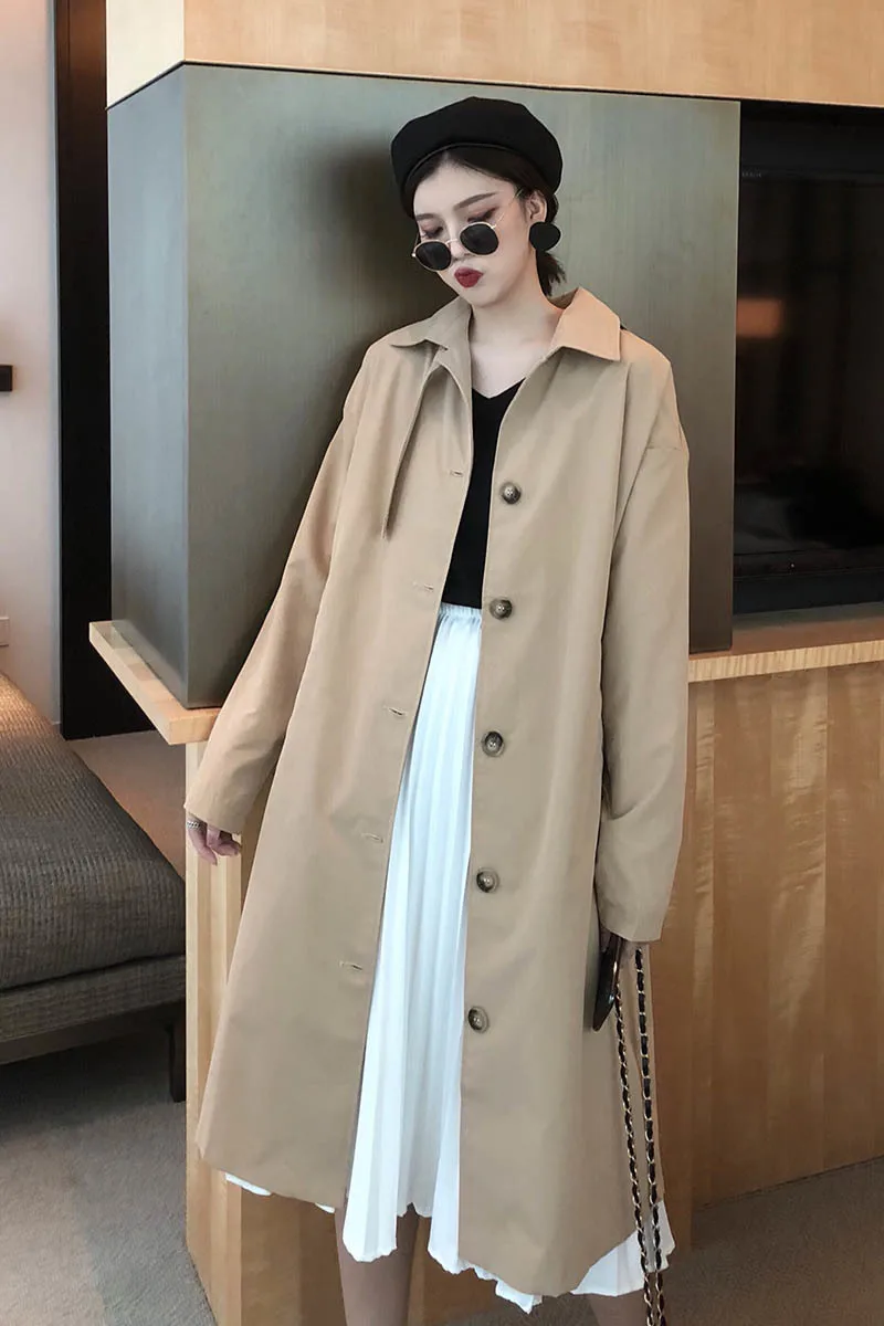Женское длинное пальто в гонконгском стиле Тренч ретро весна 2019 | Мать и ребенок