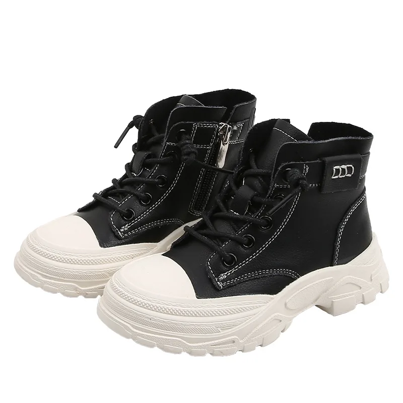 Детские повседневные ботинки Новинка 2019 года осенне-зимняя детская обувь тонкие