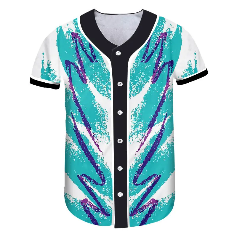 Новинка Мужская Бейсбольная Футболка унисекс с 3d принтом 90s Jazz Cup коротким