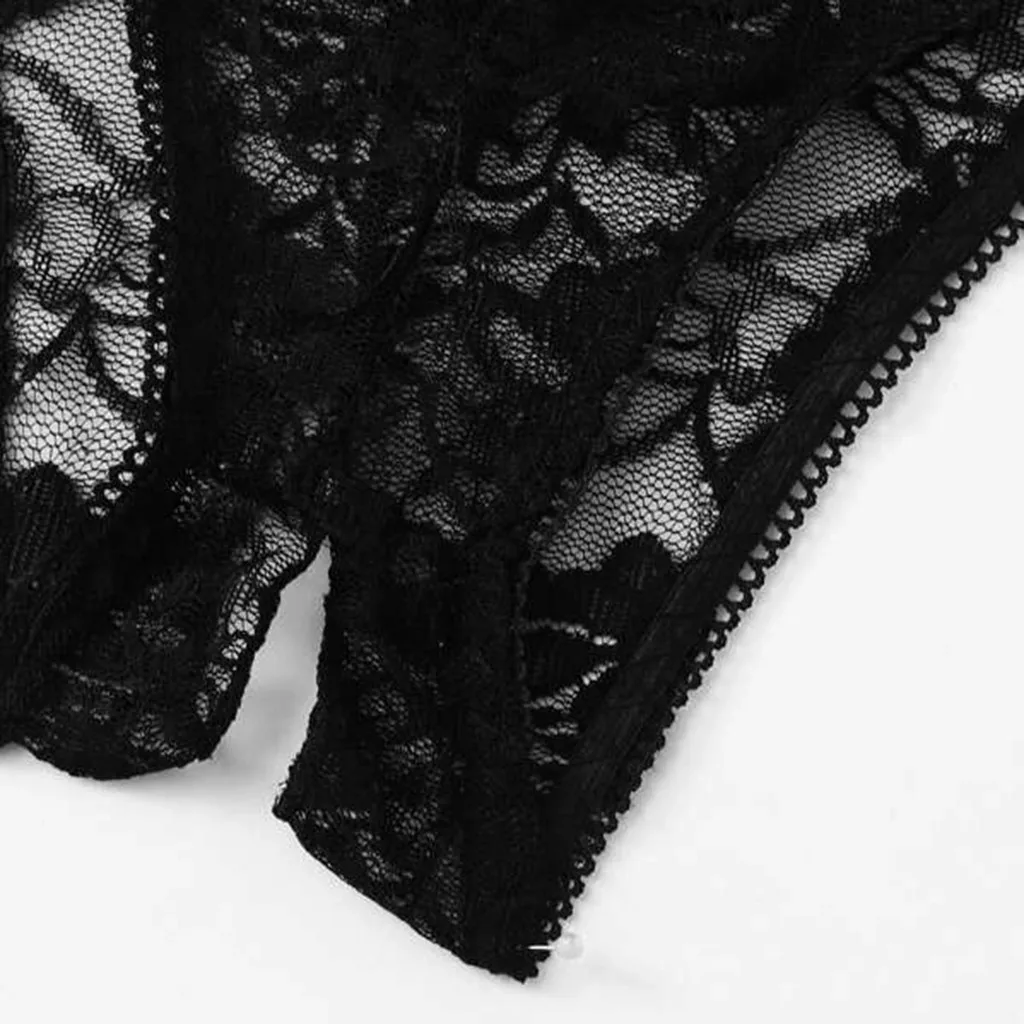 

1Pcs Women Sexy Floral Lace Panties Babydoll Sexy Lingerie Erotic Bowknot Crotchless Sexy Underwear Plus Size 2XL Porno Langerie