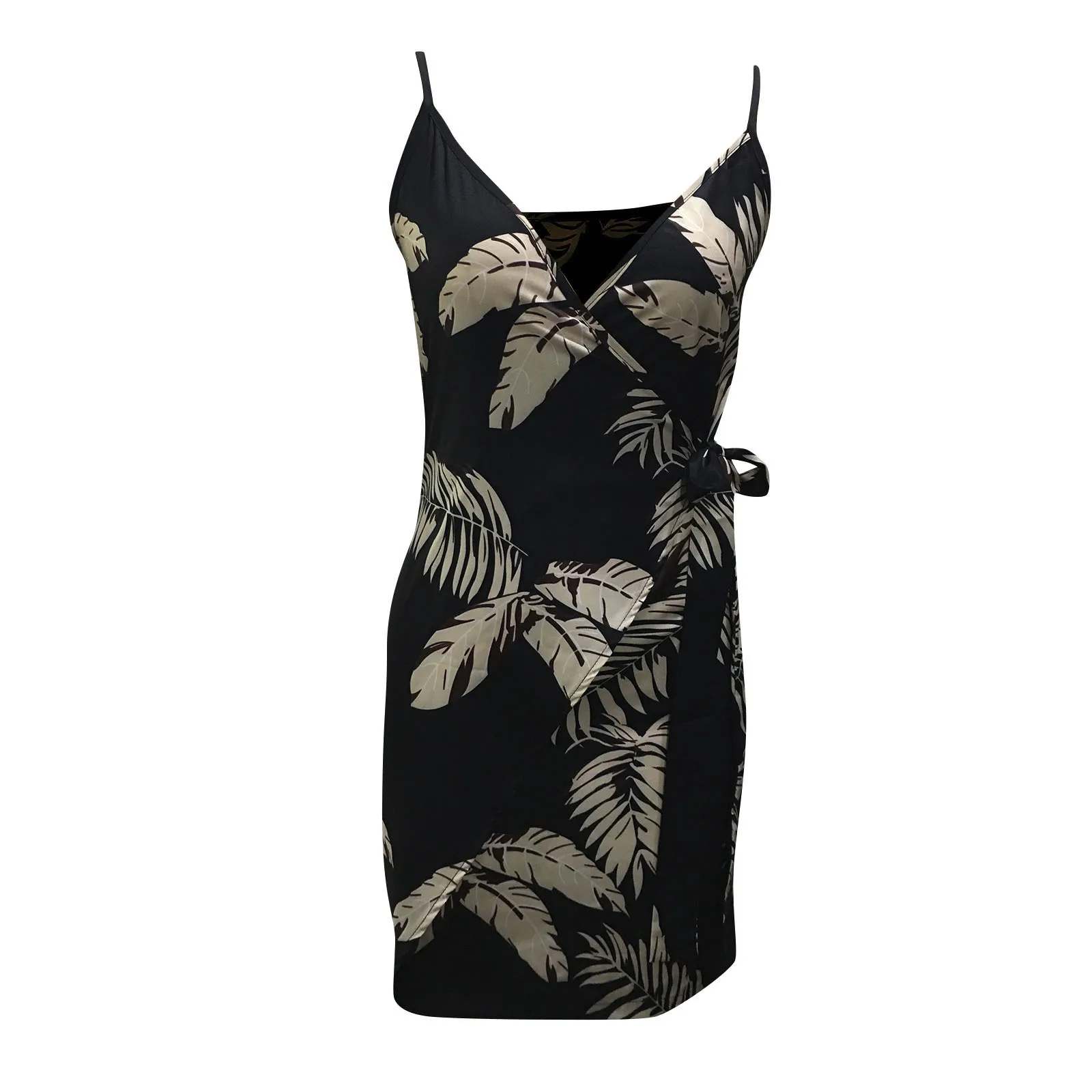 

Women's Dress 2021 Summer New Style Sling Type Temperament Commute Printing Lace Mid Waist