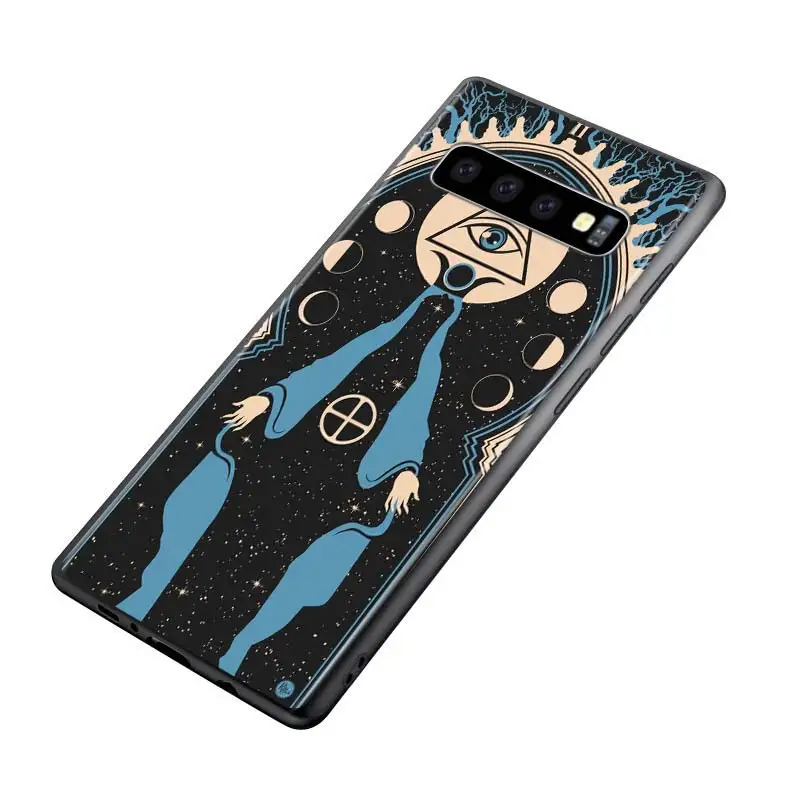 

Silicone Black Cover Witches Moon Tarot Mystery for Samsung Galaxy Note 10 Pro 9 8 Plus S10 5G S9 S8 S7 Plus S6 Phone case
