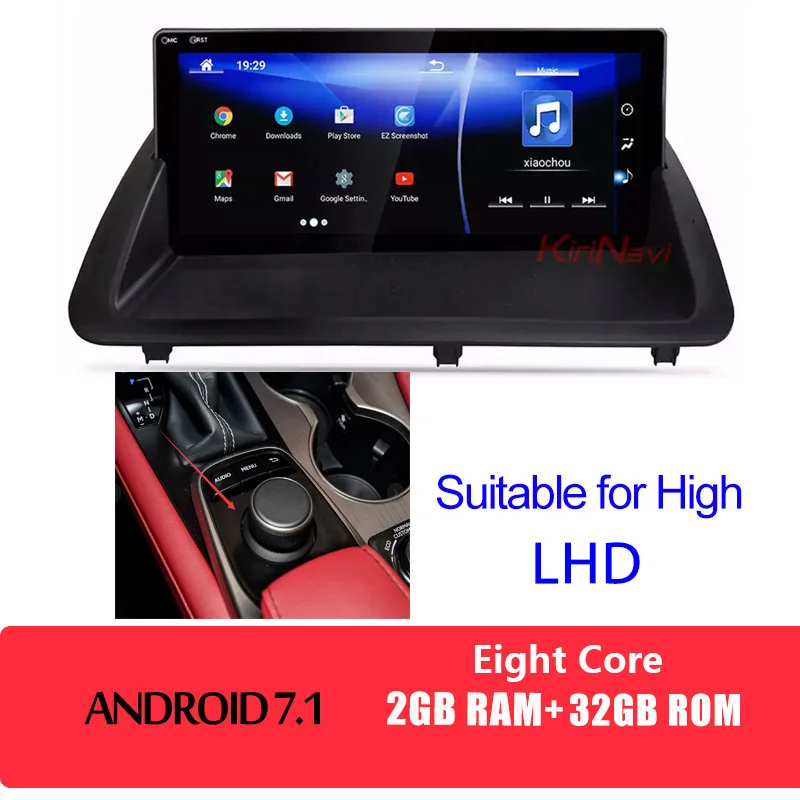 android car radio KiriNavi 10,2" Восьмиядерный Android 9,0 стерео для Lexus CT200 gps навигационная система радио мультимедиа высокая версия 2011 - Цвет: android car radio