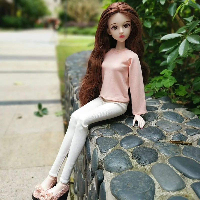 Хлопковые рубашки и топ для куклы 1/4 BJD аксессуары футболка с длинными рукавами DIY