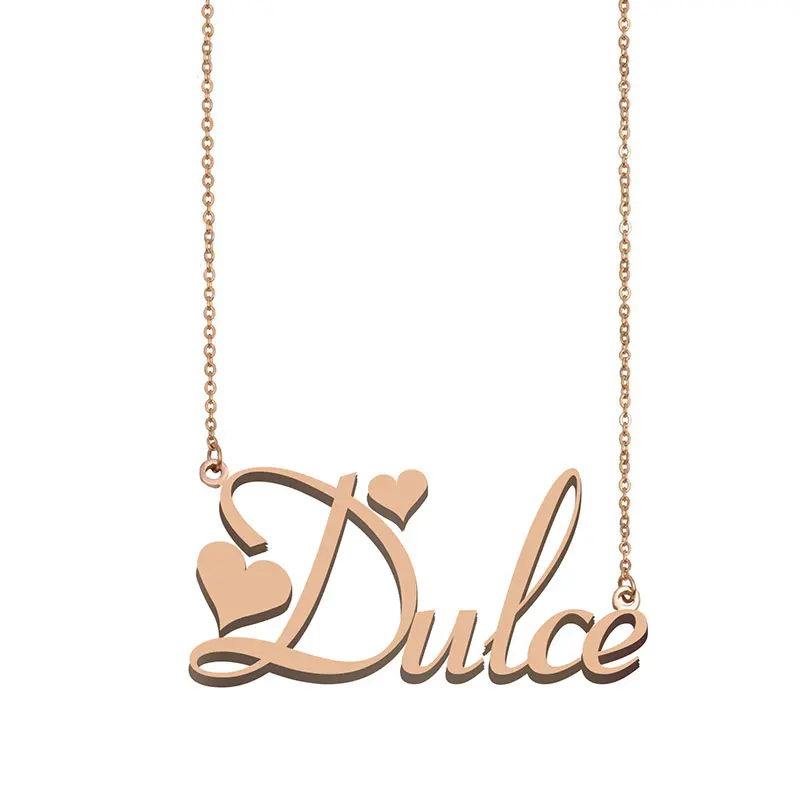 Dulce Personalized Name Necklace Custom Jewelry Choker for Women Girls Best Friends Birthday Wedding Christmas Mother Days Gift