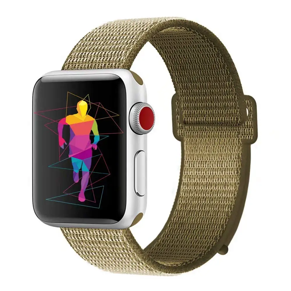 Нейлоновый ремешок для наручных часов Apple Watch 4 серии 3/2/1 38 мм 42 мм из мягкой дышащей ткани, сменный спортивный петля для наручных часов iwatch серии 4 40 мм 44 мм - Цвет ремешка: 8