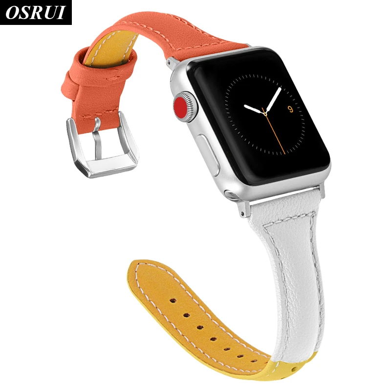 Кожаный ремешок для часов Apple 42 мм 38 iwatch 4 3 2 1 44 40 apple аксессуары часов|Ремешки