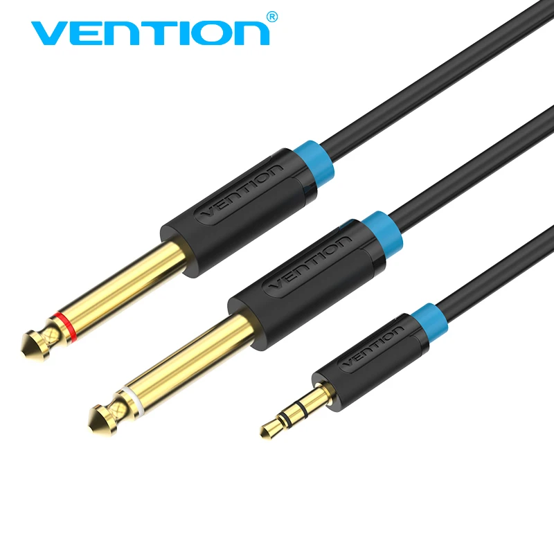 

Vention 3.5mm to 2 6.35mm Audio Cable Stereo Aux 3.5 Male to Male 6.35 6.3 6.5 Mono Y Splitter Audio Cord 5m for Phone to Mixer