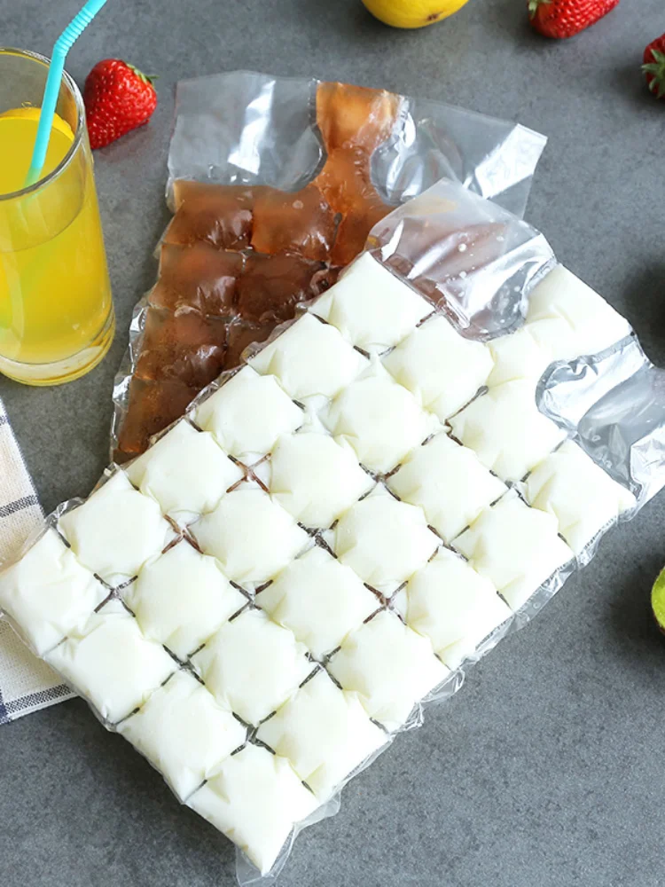 

10pcs Disposable ice bags, check ice molds, self-sealing ice boxes, ice bags, edible frozen ice cubes, ice making artifacts