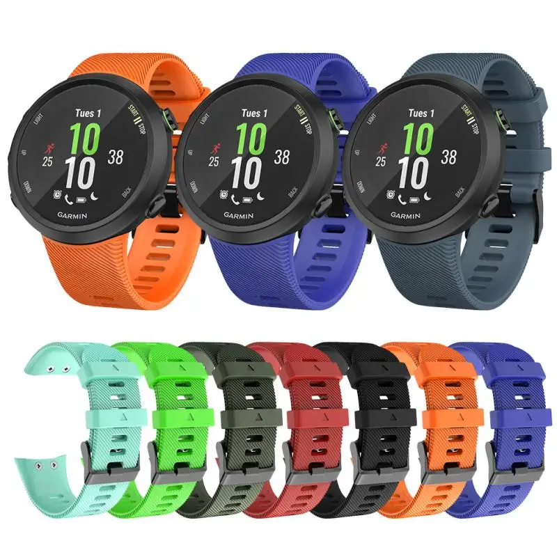 Ремешок для наручного ремешка Garmin Forerunner 45 спортивный силиконовый сменный